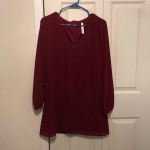 Burgundy mini dress